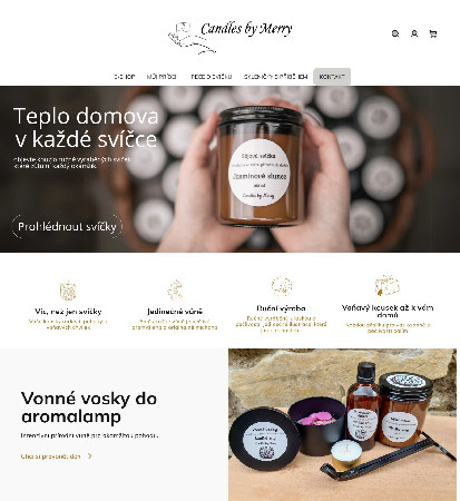 E-shop Candles by Merry – kompletní realizace na Shoptetu