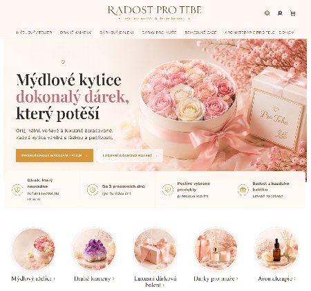 E-shop Radost pro tebe – kompletní realizace na Shoptetu